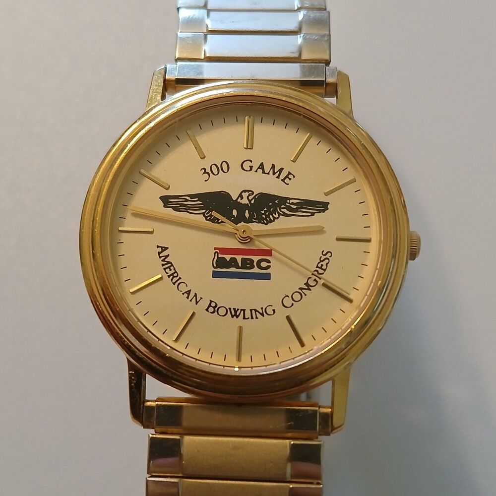 Vintage Bulova American Bowling Congress (ABC) 300 Game Award Watch